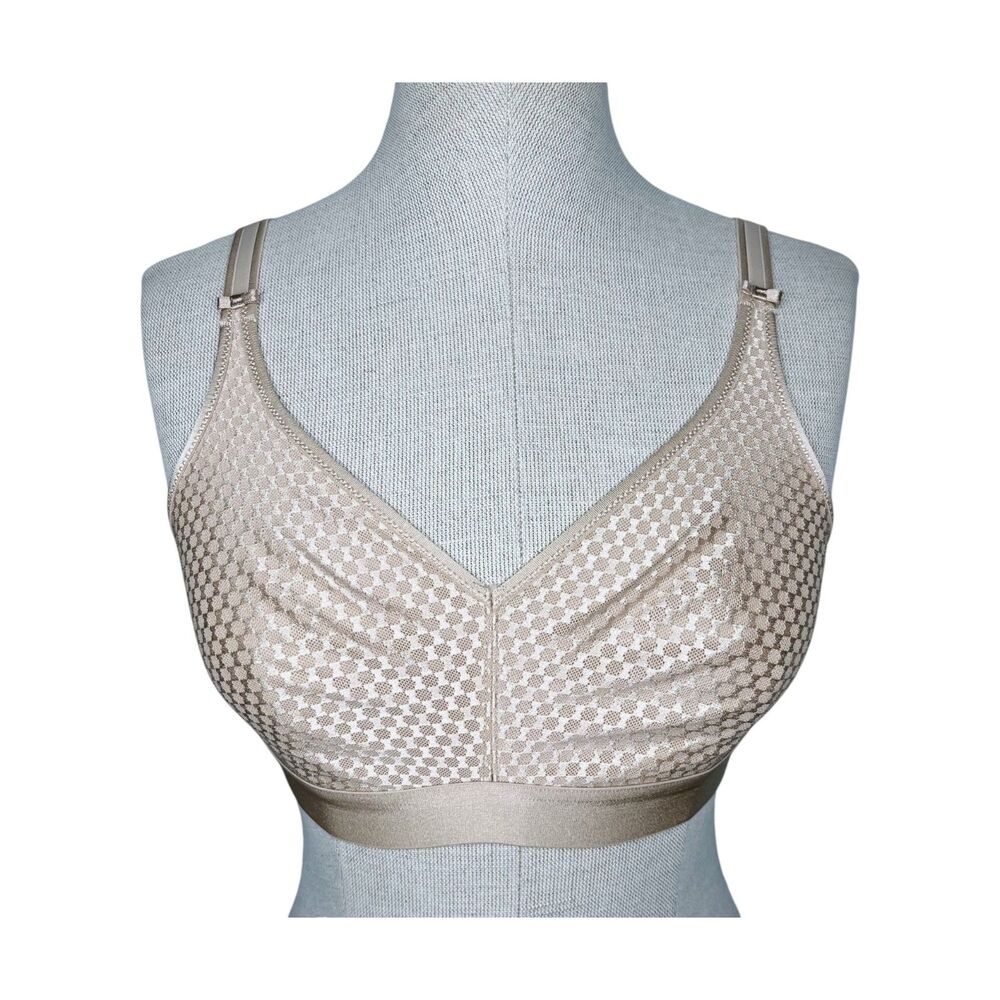 Chantelle C Magnifique Nouveau Wireless Minimizer Bra sz 32D * Beige Sand Nude